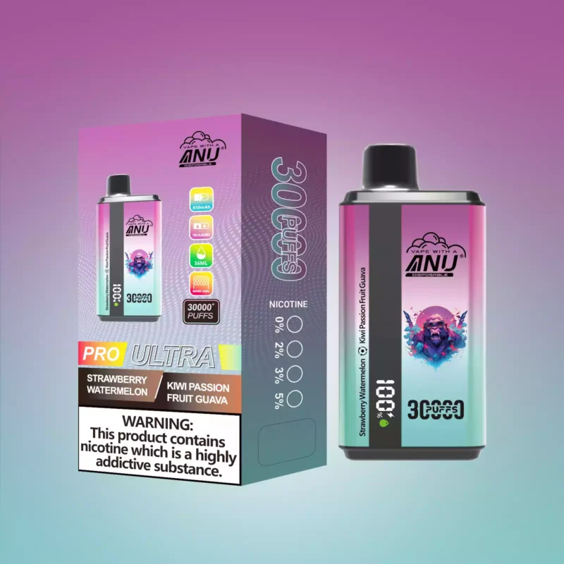 2025 Hot Selling artikelen ANU Dubbele Smaak 30000 Trekjes Aardbei Watermeloen en Kiwi Passievrucht Guave Wegwerp Vape Europese snelle levering