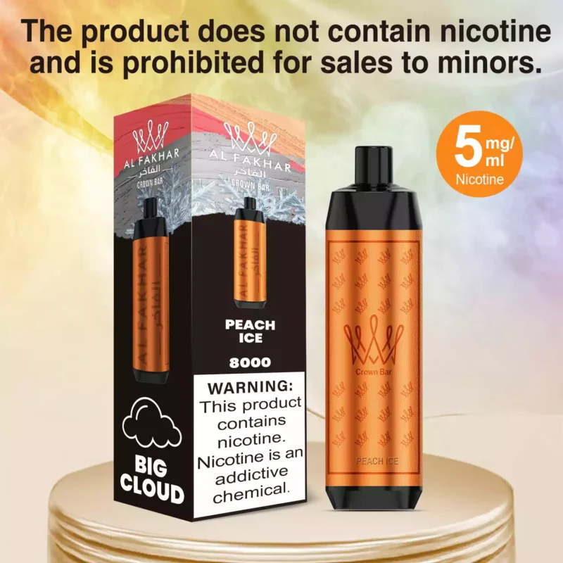 ALFAKHAR 15000 Trekjes F18S Perzik IJs Smaak–De perfecte keuze voor de liefhebber van frisse, fruitige vape-ervaringen! (2)