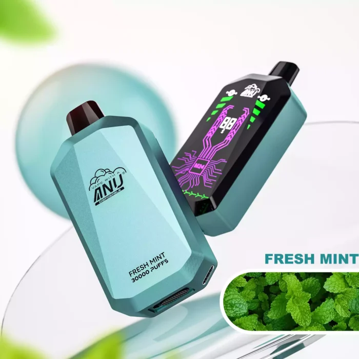 ANU Ser 30000 Trekjes Verse Munt Smaak Wegwerp E-sigaret met 22 ml E-vloeistof en 5% Nicotine–Bestverkoper bij fabrikant retail (1)