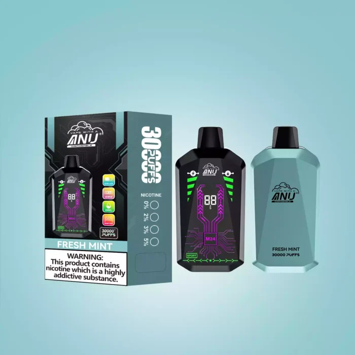 ANU Ser 30000 Trekjes Verse Munt Smaak Wegwerp E-sigaret met 22 ml E-vloeistof en 5% Nicotine–Bestverkoper bij fabrikant retail (2)