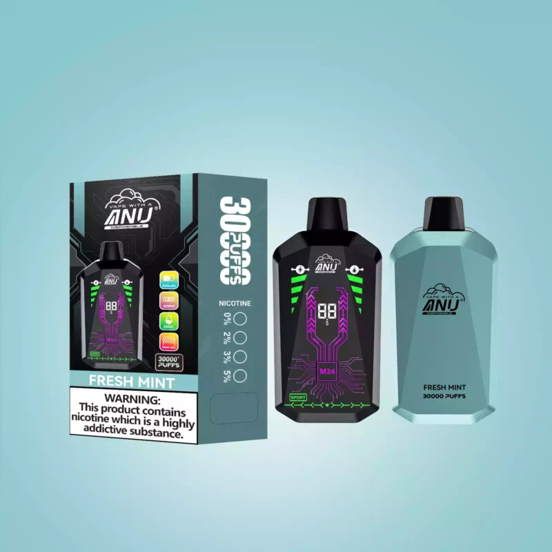 ANU Ser 30000 Trekjes Verse Munt Smaak Wegwerp E-sigaret met 22 ml E-vloeistof en 5% Nicotine–Bestverkoper bij fabrikant retail (2)