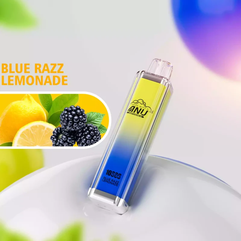 Best Verkochte ANU Crystal 10000 Trekjes Wegwerp E-sigaret Blauwe Razz Limonade Smaak Heet Verkocht Fabrieksverkoop (1)