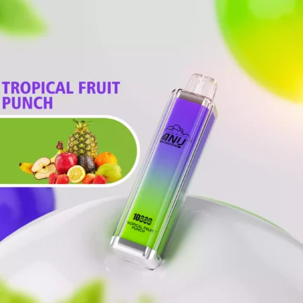 Bestverkochte ANU Crystal 10000 Trekjes Wegwerp E-sigaret Tropische Vruchtenpunch Smaak, 18ml E-vloeistof, Europese Snelle Levering–Fabrieksverkoop (1)