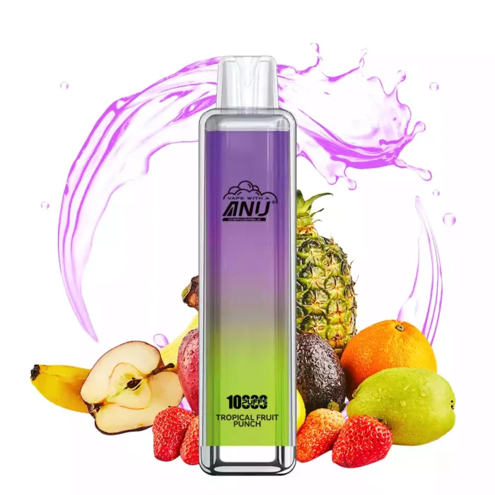 Bestverkochte ANU Crystal 10000 Trekjes Wegwerp E sigaret Tropische Vruchtenpunch Smaak 18ml E vloeistof Europese Snelle Levering–Fabrieksverkoop 2