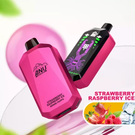 Bestverkochte ANU Ster 30000 Trekjes Aardbei Framboos IJs Wegwerp Vape 22ml 650mAh Type C Oplaadbaar Fabrieksverkoop (1)