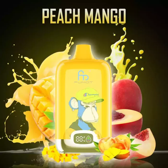 Hoge Kwaliteit Randm Digital Box 12000 Trekjes Perzik Mango Smaak Wegwerp E-sigaret met 0% 2% 3% 5% Nicotine Gehalten en 20ml Capaciteit Type-C 550 mAh Oplaadbaar Populair Ret