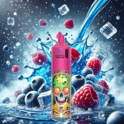 Hot Sale RandM Fumot Tornado 30000 Trekjes Blauwe Razz IJs Smaak Wegwerp E-sigaret met 660 mAh Oplaadbaar en 20ml Capaciteit met Verschillende Nicotine Gehalten Retail (3)