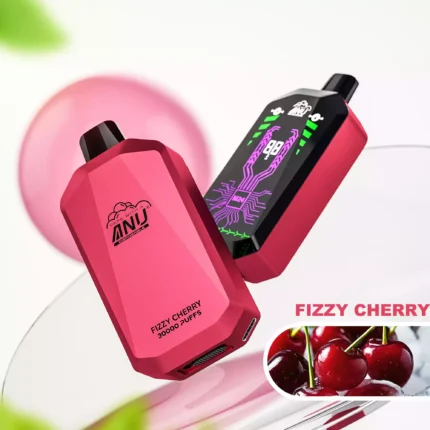 Hot Selling ANU Ster 30000 Trekjes Bruisende Kers Mesh Coil 1.0 Ohm Wegwerp Vape 22ml E Vloeistof Nicotine 0% 2% 3% 5% 650mAh Type C Oplaadbaar Europese Snelle Levering (2)