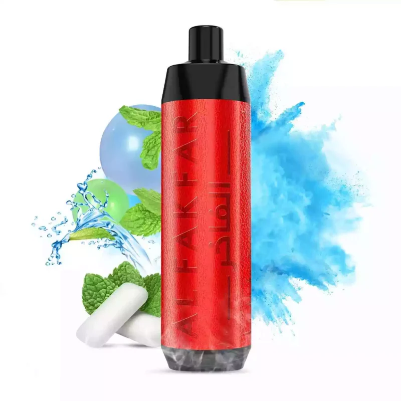 Home 28 Populaire ALFAKHAR 8K Trekjes F18 Kauwgomsmaak Wegwerp E-sigaret met 18 ml E-vloeistof en 0.5% Nicotine 0.6 Mesh-kern 600 mAh Oplaadbaar Fabrikant Retail