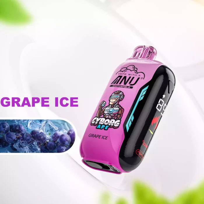 Populaire ANU Vista 30000 Trekjes Druiven IJs Smaak Wegwerp Vape 22ml E-Vloeistof Nicotine 0%-5% 650mAh Type-C Oplaadbaar Snelle Europese Levering Rechtstreeks van de Fabriek (1)