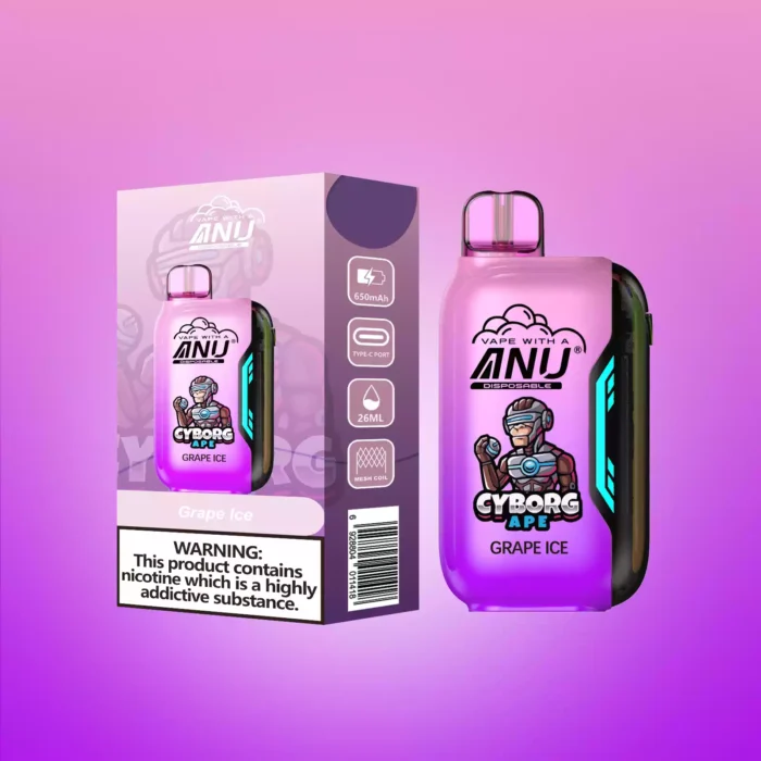 Populaire ANU Vista 30000 Trekjes Druiven IJs Smaak Wegwerp Vape 22ml E Vloeistof Nicotine 0 5 650mAh Type C Oplaadbaar Snelle Europese Levering Rechtstreeks van de Fabriek 2 1