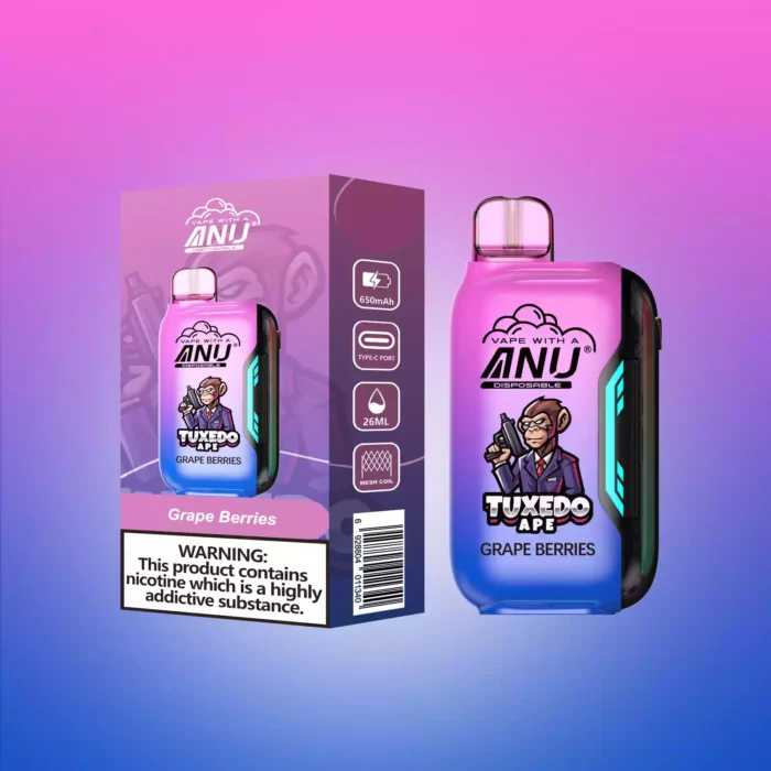 Populaire ANU Vista 30000 Trekjes Wegwerp E sigaret Druiven Bessen Smaak 22ml Nicotineopties 0 5 Type C Oplaadbaar Fabrikantenverkoop 1