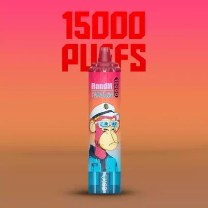 Populaire RandM Tornado 15000 Trekjes Blauwe Razz Kers Smaak E-sigaret met 25 ml e-vloeistof en Oplaadbare 850 mAh Batterij Retail (2)