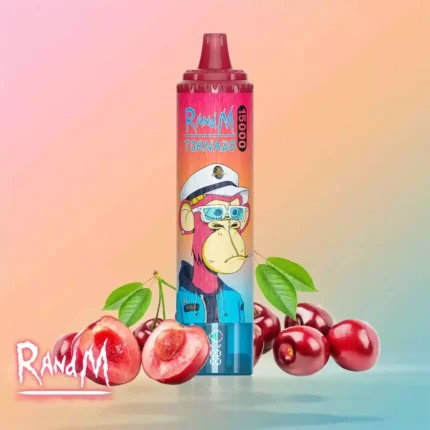 RandM Tornado 15000 Trekjes Kers Smaak Populaire Keuze Wegwerp E-sigaret met Nicotine Gehalten van 0% 2% 3% 5% en 25 ml E-vloeistof RGB-ontwerp 850 mAh Oplaadbaar Retail (2)