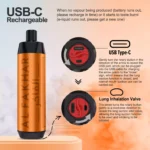 Smaakvolle keuze ALFAKHAR 8K Trekjes F18 Perzik IJs Smaak Wegwerp E-sigaret 18 ml E-vloeistof 0.5% Nicotine 600 mAh–Bestseller fabrikant retail (4)