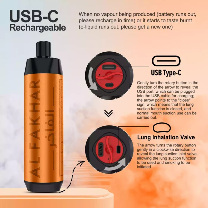 Smaakvolle keuze ALFAKHAR 8K Trekjes F18 Perzik IJs Smaak Wegwerp E-sigaret 18 ml E-vloeistof 0.5% Nicotine 600 mAh–Bestseller fabrikant retail (4)