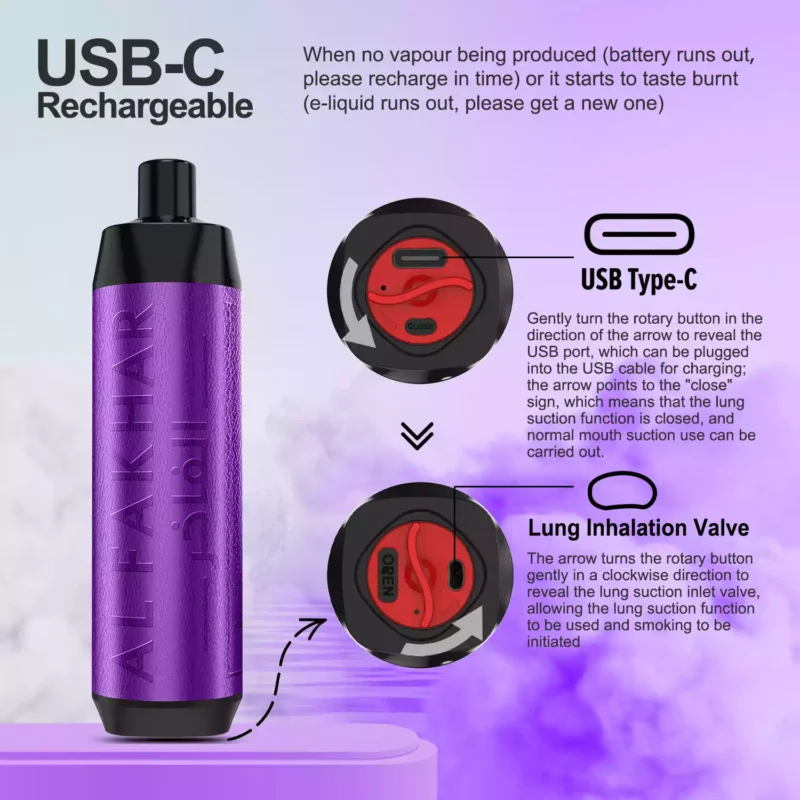 Top ALFAKHAR 15000 Trekjes F18S Magische Liefde Smaak Wegwerp E sigaret met Nicotine en 22 ml E vloeistof 600 mAh Batterij hot sale retail 2