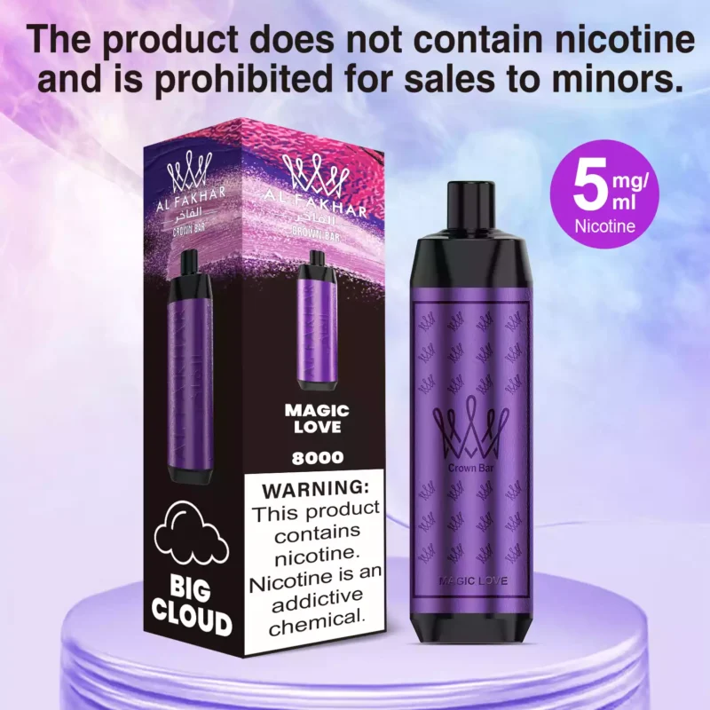 Top ALFAKHAR 15000 Trekjes F18S Magische Liefde Smaak Wegwerp E-sigaret met Nicotine en 22 ml E-vloeistof 600 mAh Batterij hot sale retail (3)