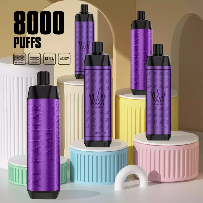 Top ALFAKHAR 15000 Trekjes F18S Magische Liefde Smaak Wegwerp E sigaret met Nicotine en 22 ml E vloeistof 600 mAh Batterij hot sale retail 4