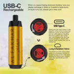 Topkeuze ALFAKHAR 15000 Trekjes F18S Mango Smaak Wegwerp E-sigaret met 0.5% Nicotine 22 ml E-vloeistof en 600 mAh Batterij Hot sale fabrikant retail (1)