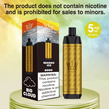 Topkeuze ALFAKHAR 15000 Trekjes F18S Mango Smaak Wegwerp E-sigaret met 0.5% Nicotine 22 ml E-vloeistof en 600 mAh Batterij Hot sale fabrikant retail (2)