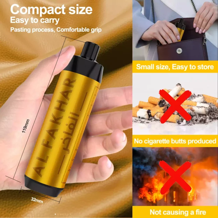 Topkeuze ALFAKHAR 15000 Trekjes F18S Mango Smaak Wegwerp E sigaret met 0.5 Nicotine 22 ml E vloeistof en 600 mAh Batterij Hot sale fabrikant retail 4