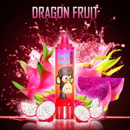 Topkeuze RandM Tornado 15000 Trekjes Drakenfruit Smaak Wegwerp E-sigaret met Nicotine Gehalten van 0% 2% 3% 5% en 25 ml E-vloeistof RGB-ontwerp 850 mAh Oplaadbaar Fabrikant Retai (5)