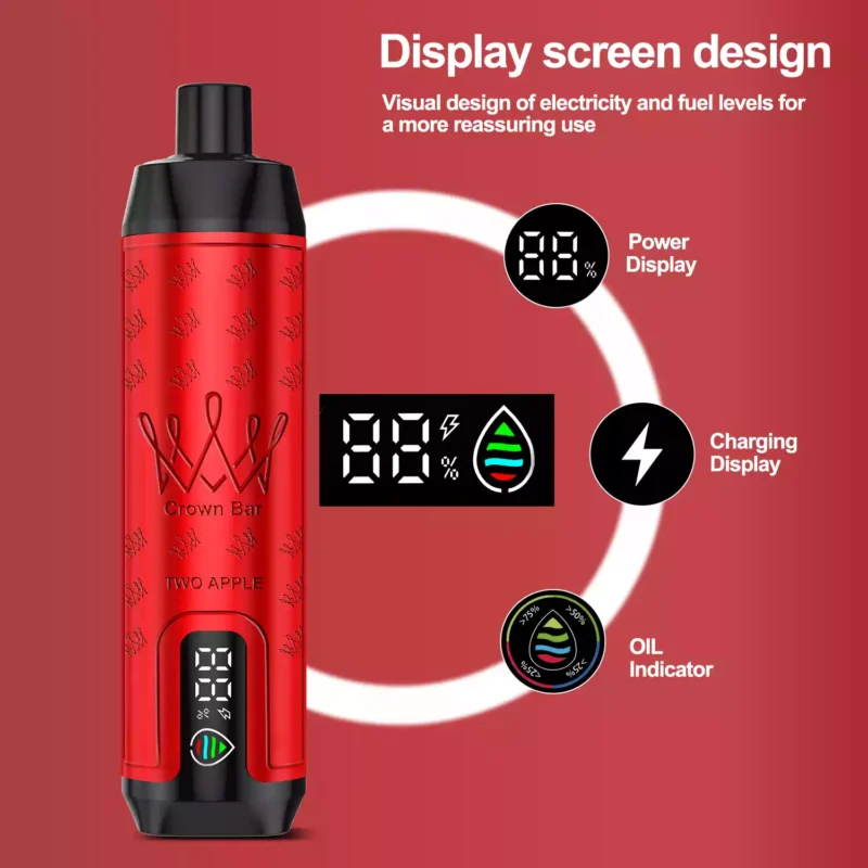 Home 26 Topkwaliteit ALFAKHAR 15000 Trekjes F18S Dubbele Appel Smaak Wegwerp E-sigaret met 0.5% Nicotine en 22 ml E-vloeistof 600 mAh Batterij hot sale fabrikant retail (5)