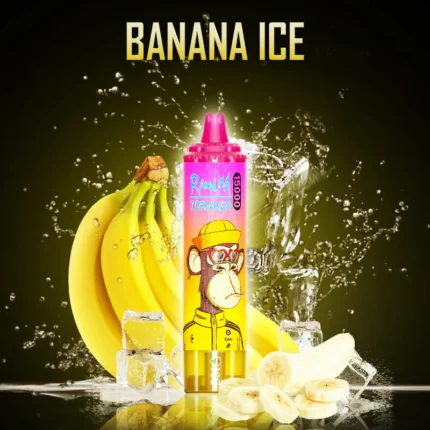 Zeer gewild RandM Tornado 15000 Trekjes Banaan IJs Smaak Wegwerp E-sigaret met Nicotine Gehalten van 0% 2% 3% 5% en 25 ml E-vloeistof RGB-ontwerp 850 mAh Oplaadbaar Fabrikant Retai